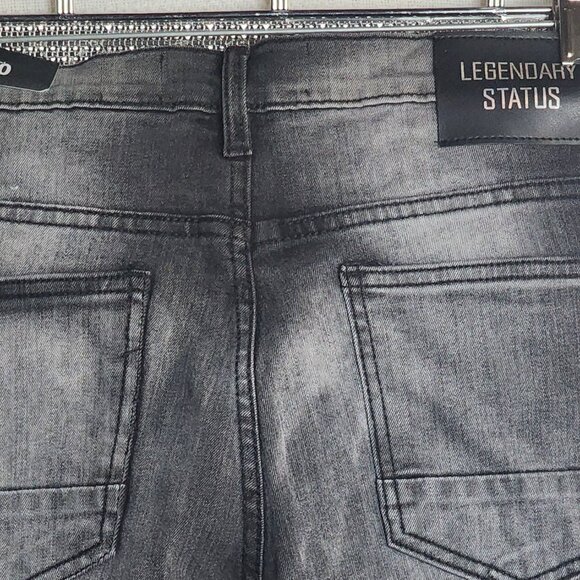 Legendary Status Brand Slim Fit Stretch Black Distressed Wash Jr. Jeans Size 20 - Picture 14 of 16